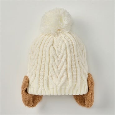 アニマル型耳あて付きニット 帽子 ベビー | イオンスタイル