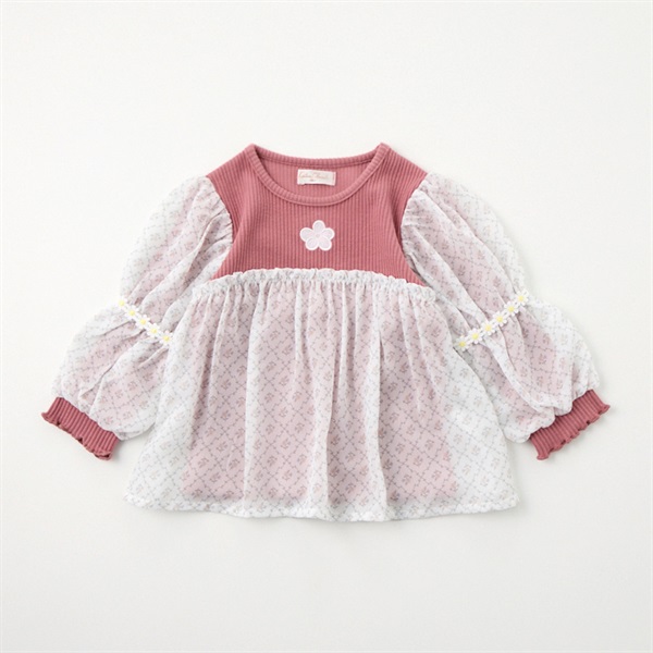 更にお値下げ　ハンドメイド　ベビーピンク　シフォン　社交ダンス　セットアップ べべモール公式セットアップ ハンドメイド ベビーピンク色シフォンの