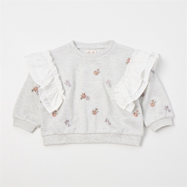 Katie Closet 花刺繍フリル 裏毛トレーナー ベビー | イオンスタイル