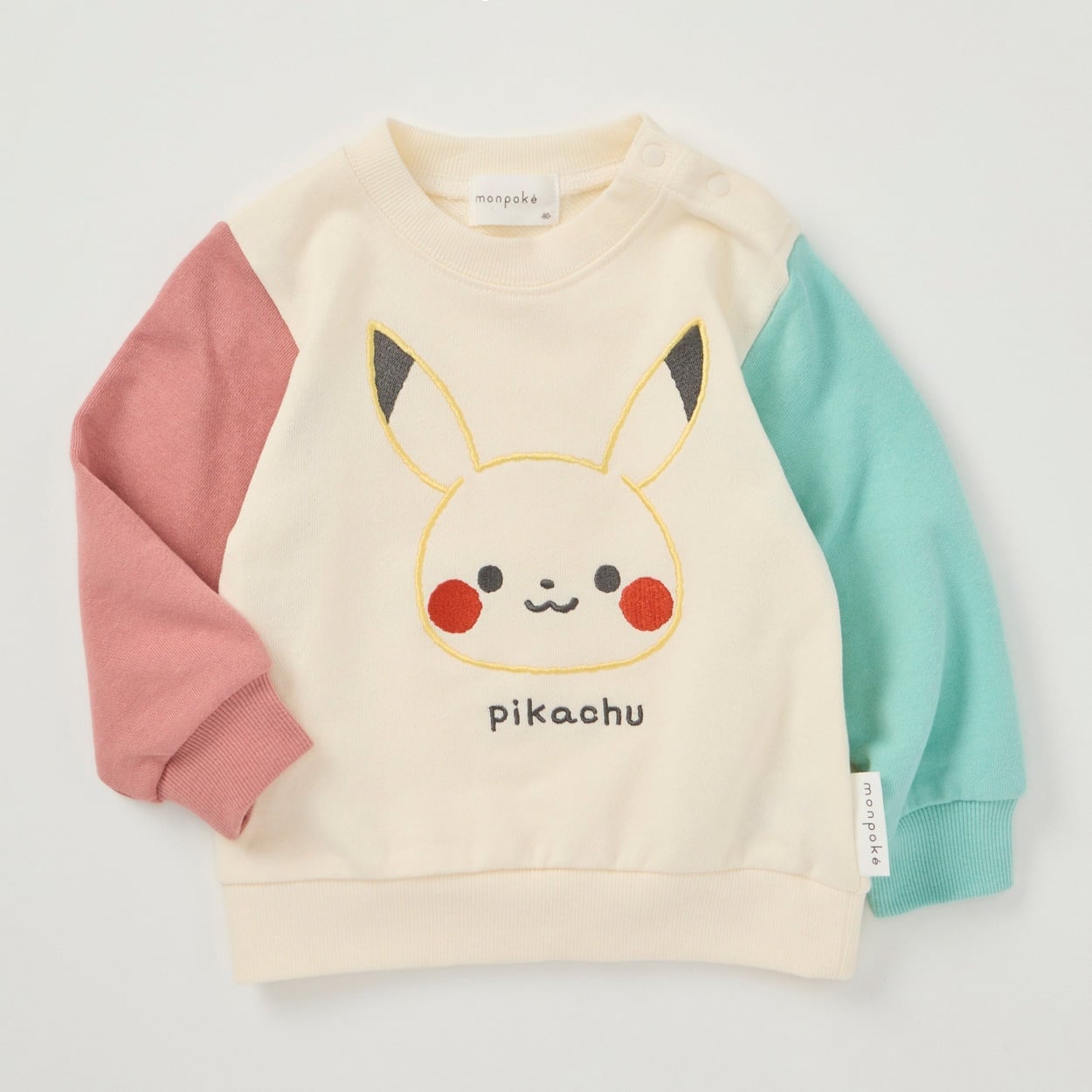 モンポケ 袖配色 裏毛トレーナー ベビー | イオンスタイルオンライン