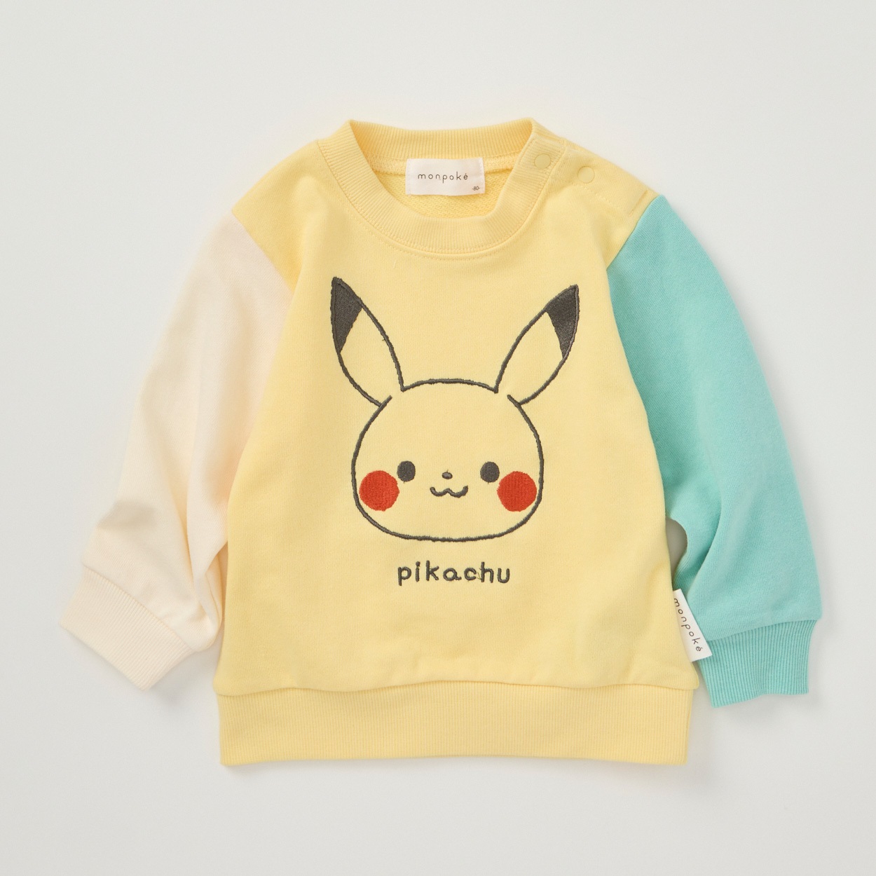 モンポケ 袖配色 裏毛トレーナー ベビー | イオンスタイルオンライン