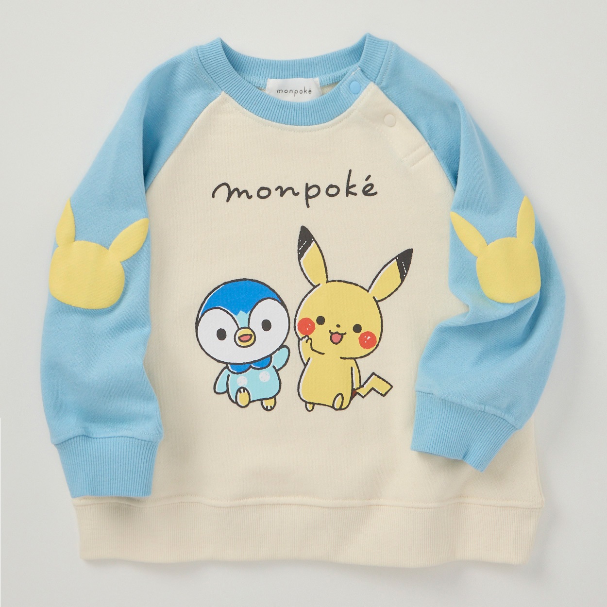 モンポケ 肘発泡プリント 裏毛トレーナー ベビー | イオンスタイル