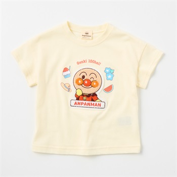 アンパンマン サガラ刺しゅう 天竺 半袖Tシャツ ベビー(アンパンマン（アイボリー）-80cm)