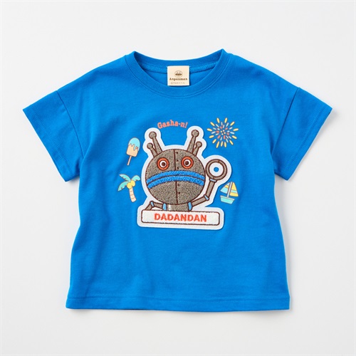 アンパンマン サガラ刺しゅう 天竺 半袖Tシャツ ベビー(だだんだん2号（ブルー）-80cm)