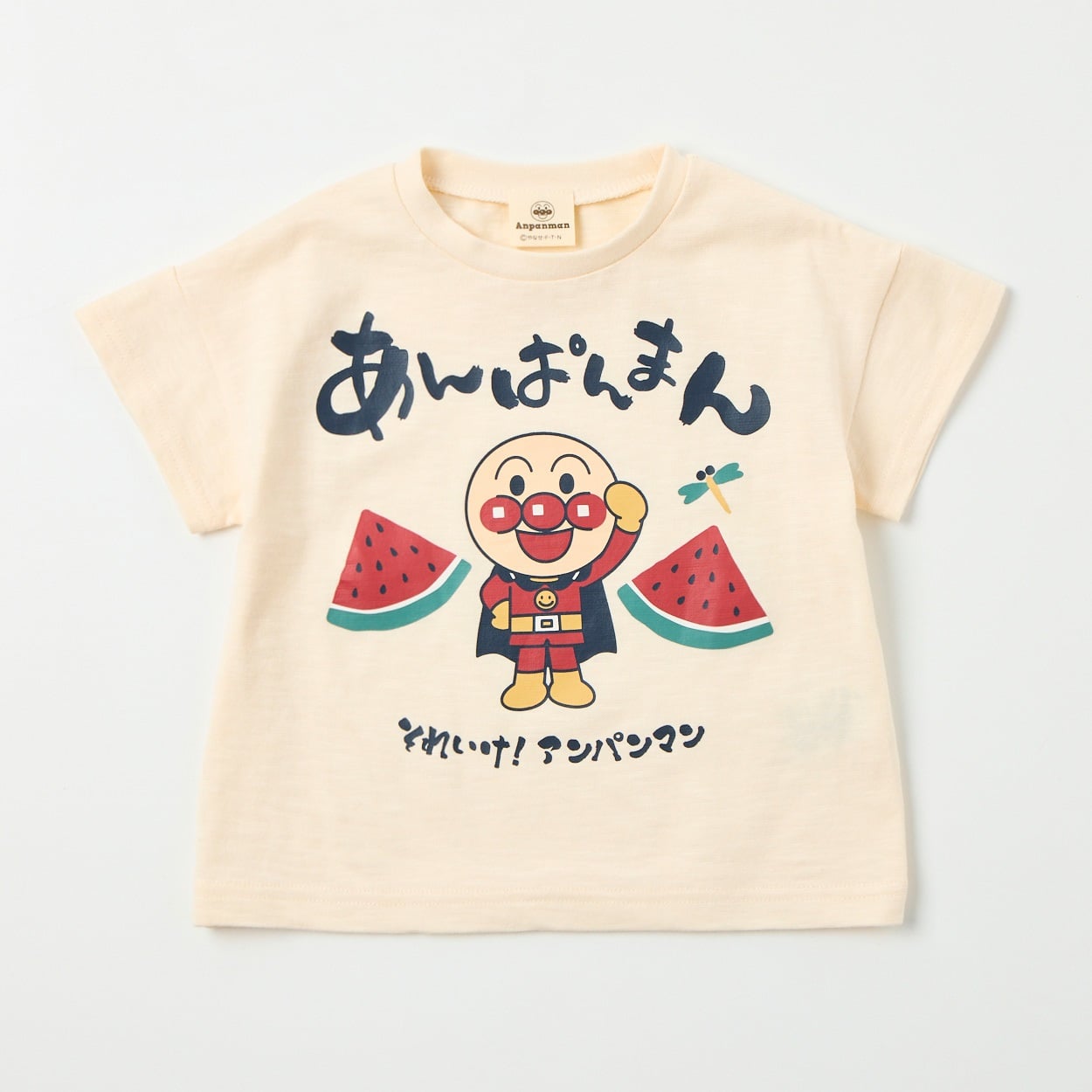 アンパンマン 和柄 スラブ天竺 半袖Tシャツ ベビー(アンパンマン(アイボリー)-100cm)
