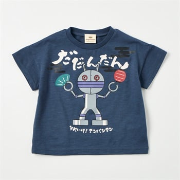 アンパンマン 和柄 スラブ天竺 半袖Tシャツ ベビー(だだんだん2号(ネイビー)-80cm)
