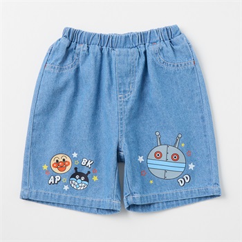 アンパンマン デニム ハーフパンツ ベビー(サックス-80cm)