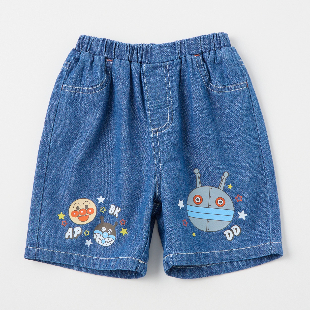 アンパンマン デニム ハーフパンツ ベビー(ブルー-80cm)