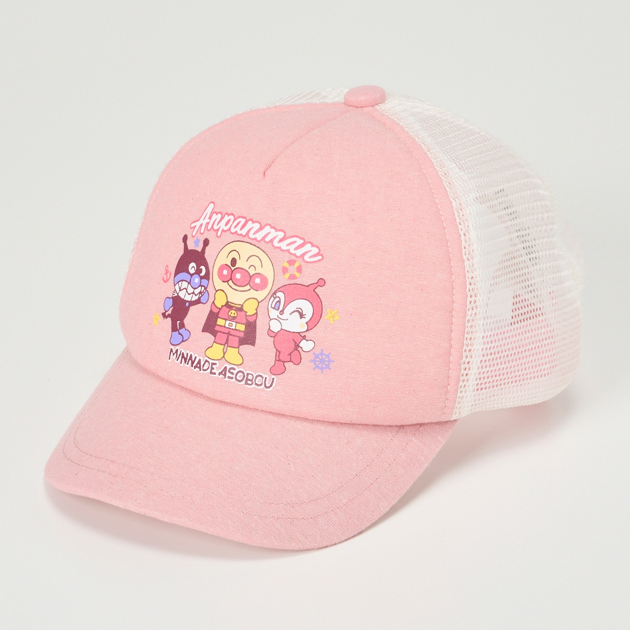 アンパンマン メッシュキャップ ベビー(ピンク-頭囲：50cm)