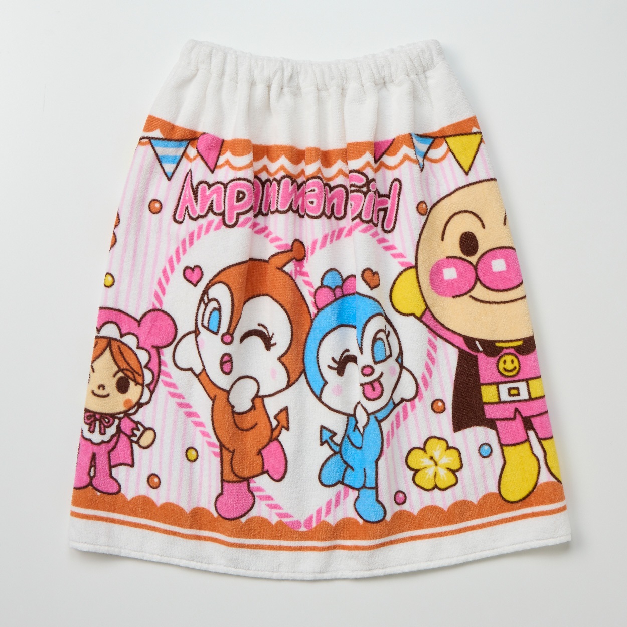アンパンマン まきタオル プールタオル ベビー キッズ(ピンク)