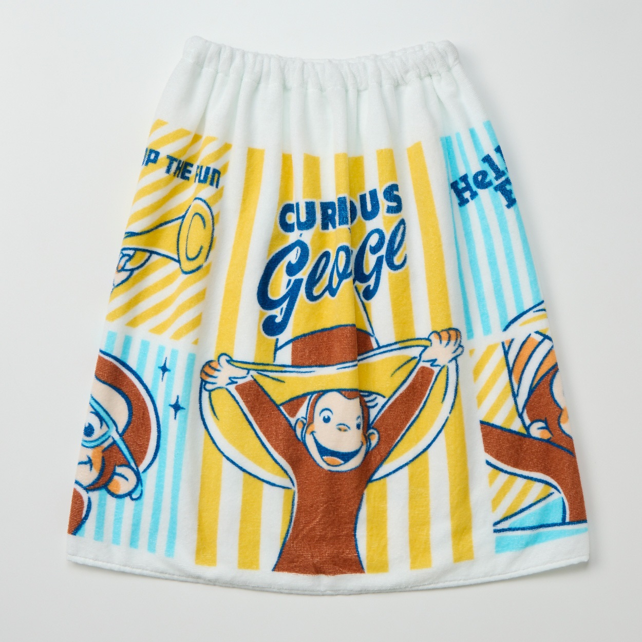 おさるのジョージ まきタオル プールタオル ベビー キッズ(イエロー)