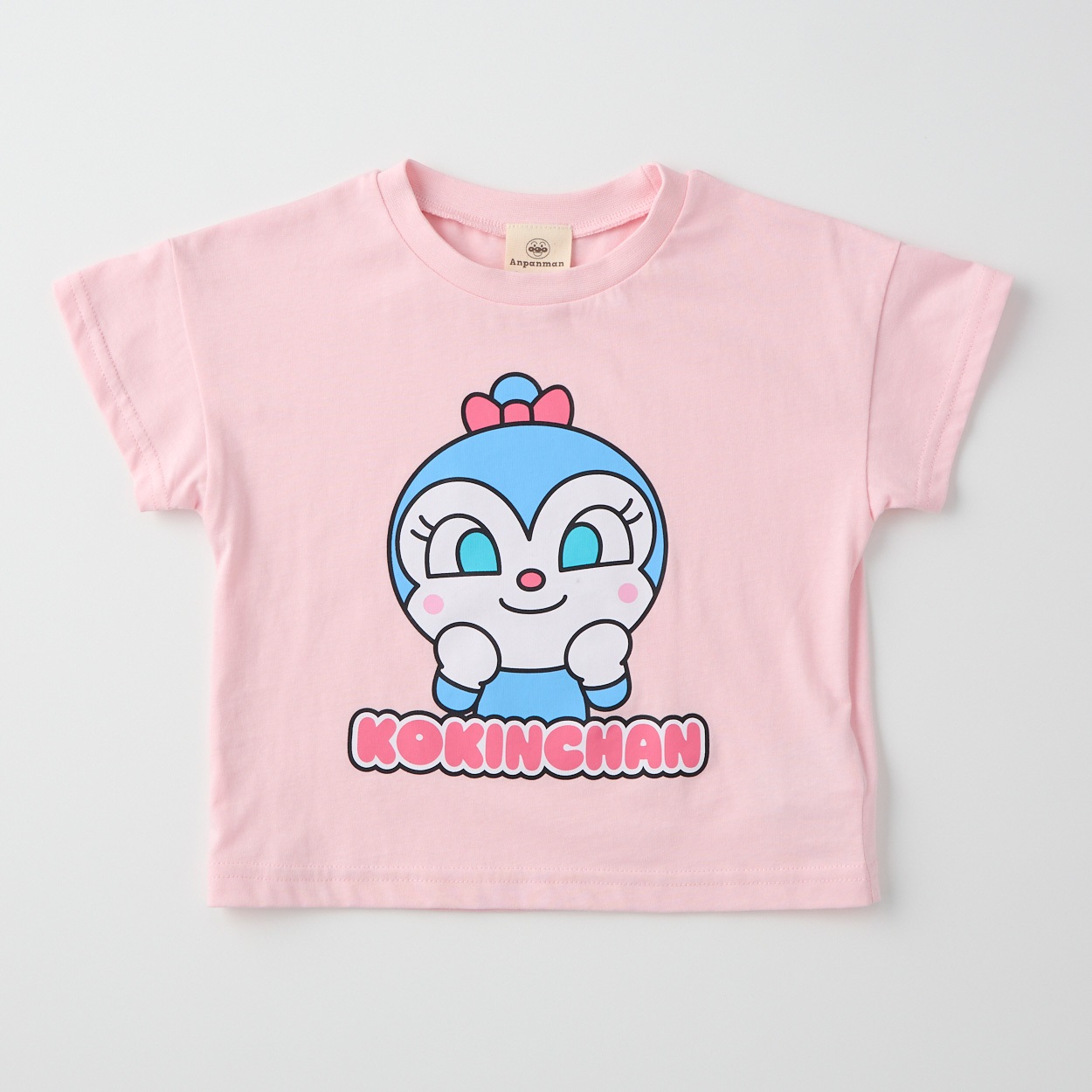 アンパンマン 顔柄 天竺 半袖Tシャツ ベビー(コキンちゃん(ピンク)-95cm)