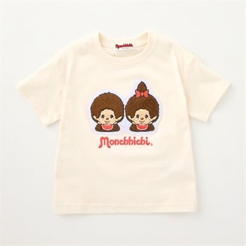 モンチッチ サガラ刺しゅう 天竺 半袖Tシャツ ベビー(アイボリー-80cm)