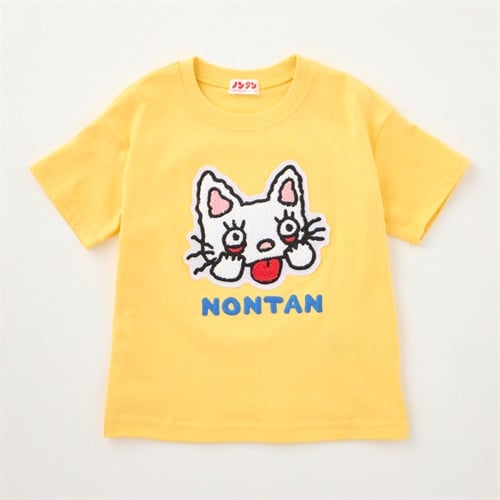 ノンタン サガラ刺しゅう 天竺 半袖Tシャツ ベビー(イエロー-80cm)