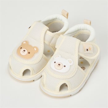 樹脂モチーフ 笛付サンダル ベビー(くま(ベージュ)-12cm)