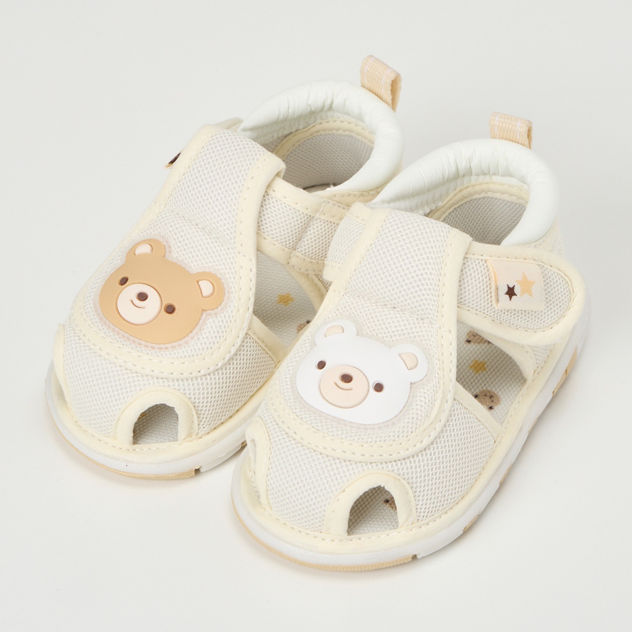 樹脂モチーフ 笛付サンダル ベビー(くま(ベージュ)-14cm)