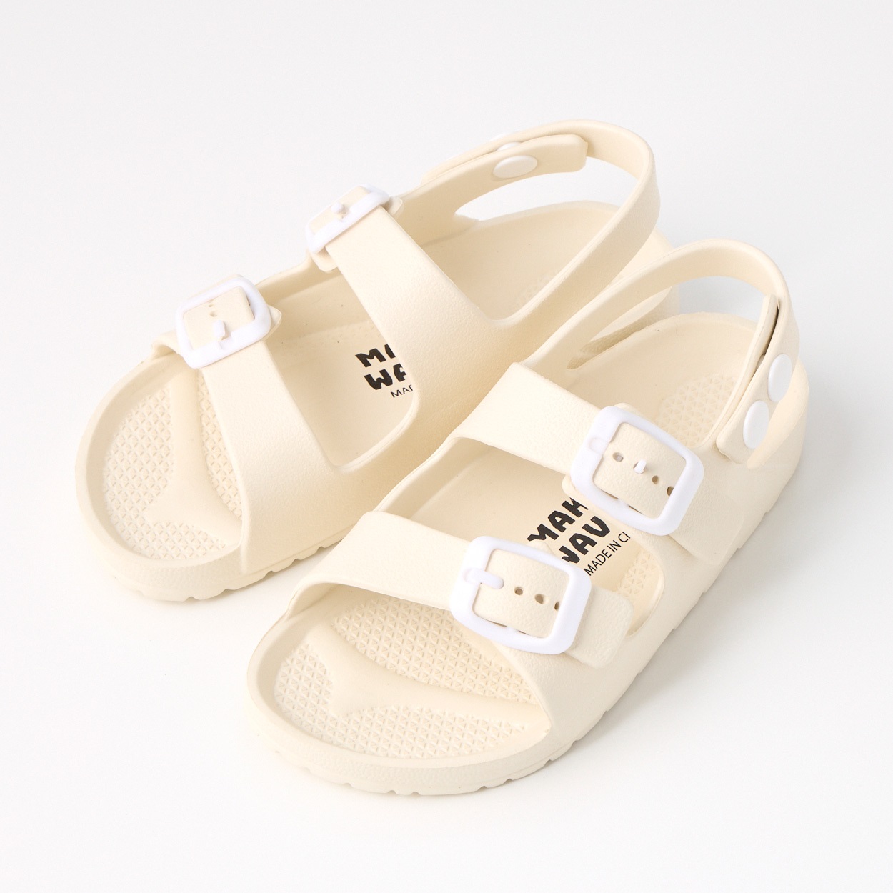 EVAサンダル バンド付き ベビー キッズ(アイボリー-14cm)