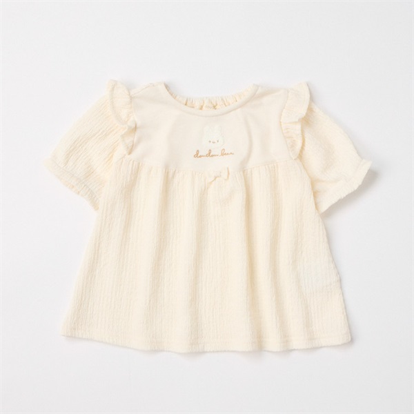 doudou bear ふくれジャガード切替チュニックTシャツ ベビー 80cm 