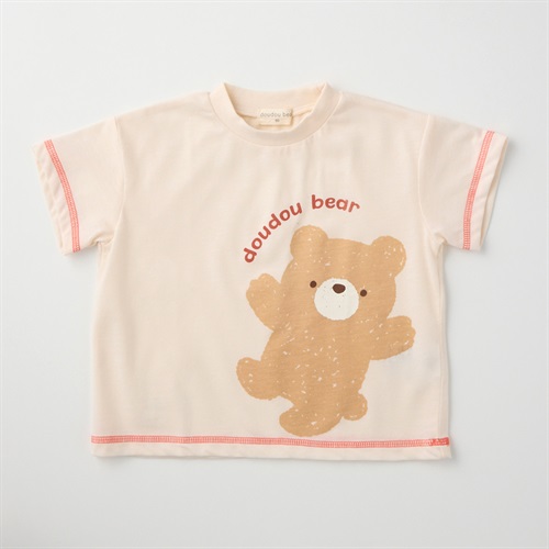 doudou bear NUKUMUKU くまプリント 天竺 半袖Tシャツ ベビー