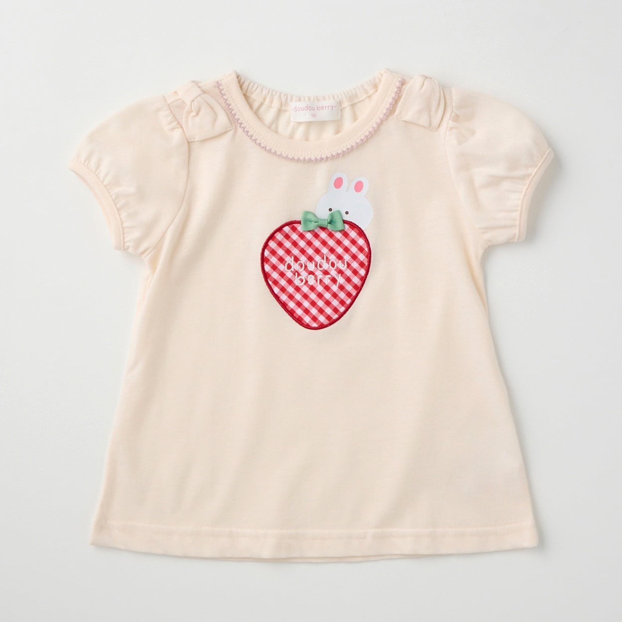 doudou berry いちごアップリケ 天竺 半袖Tシャツ ベビー | イオン