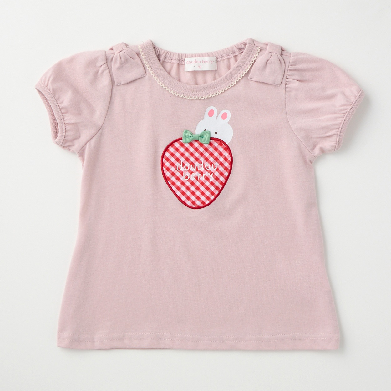 doudou berry いちごアップリケ 天竺 半袖Tシャツ ベビー | イオン
