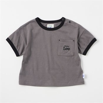 Buddy Lee 天竺 ポケット刺繍 リンガー 半袖Tシャツ ベビー キッズ(ブラック-80cm)