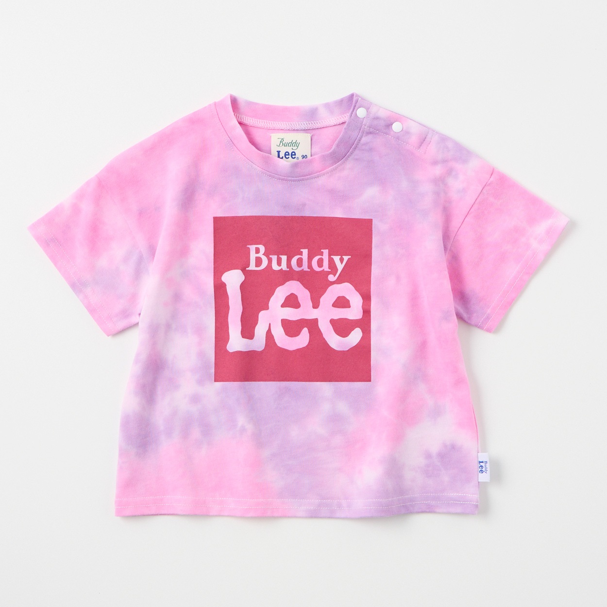 Buddy Lee 天竺 タイダイプリント 半袖Tシャツ ベビー キッズ(ピンク-110cm)