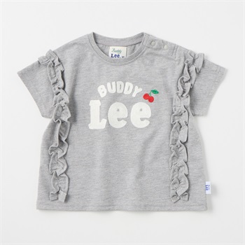 Buddy Lee 天竺肩フリル 半袖Tシャツ ベビー キッズ(グレー-80cm)