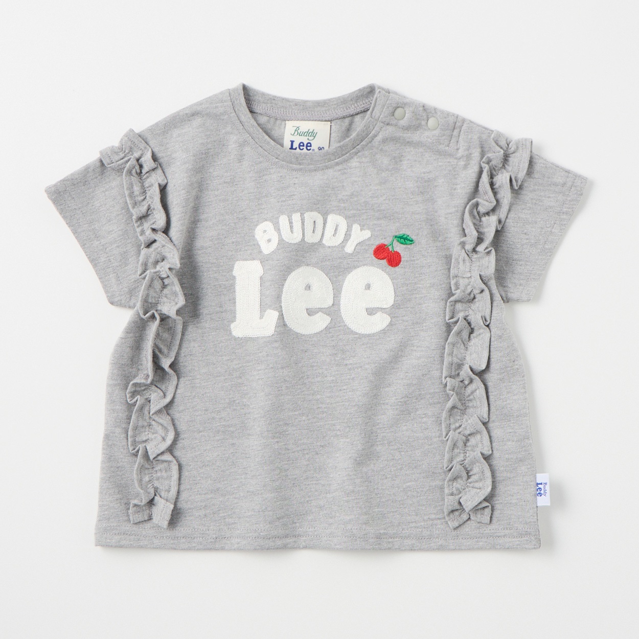 Buddy Lee 天竺肩フリル 半袖Tシャツ ベビー キッズ(グレー-120cm)