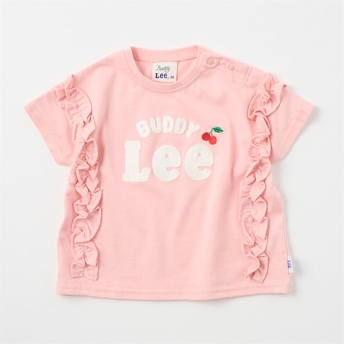 Buddy Lee 天竺肩フリル 半袖Tシャツ ベビー キッズ(ピンク-80cm)
