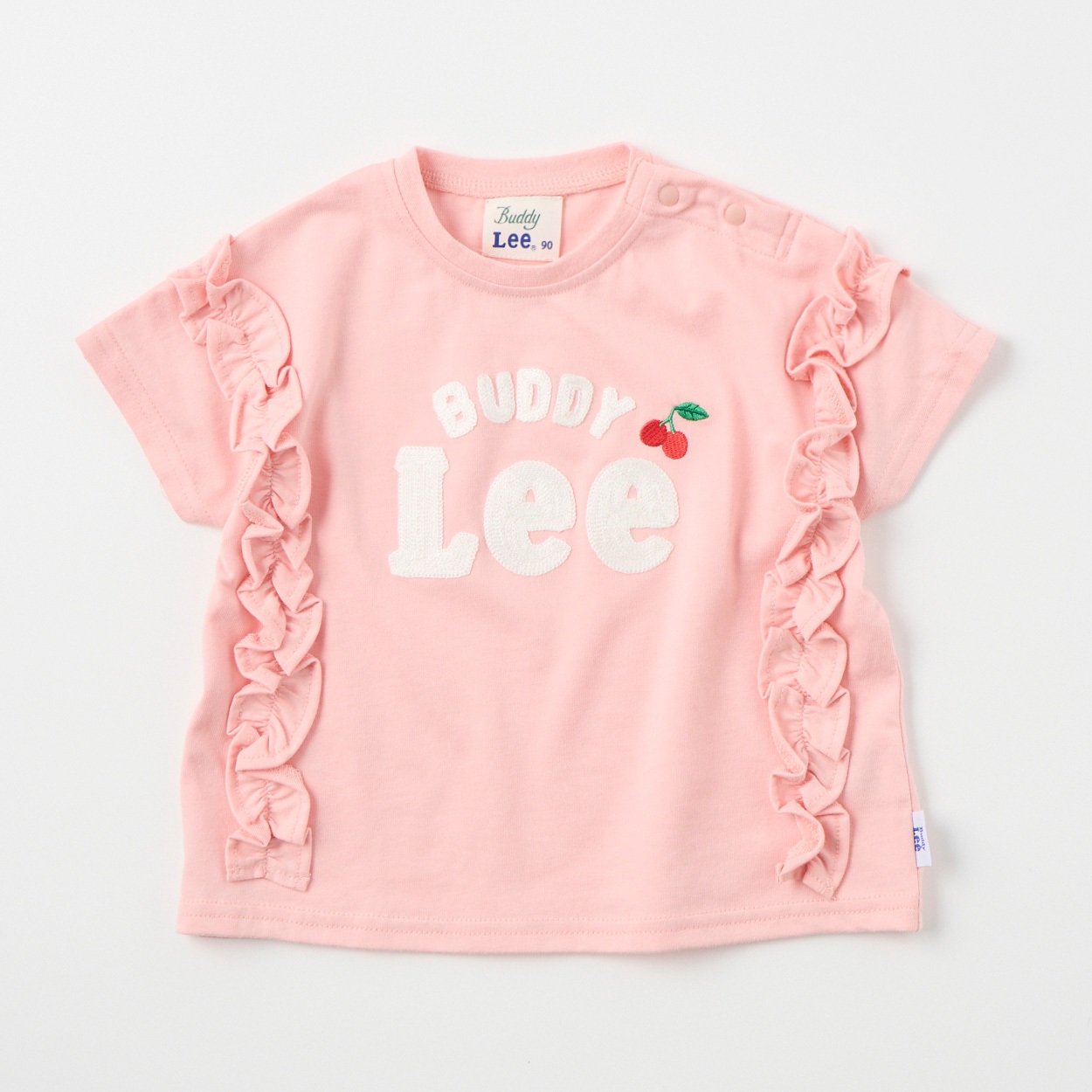Buddy Lee 天竺肩フリル 半袖Tシャツ ベビー キッズ(ピンク-120cm)