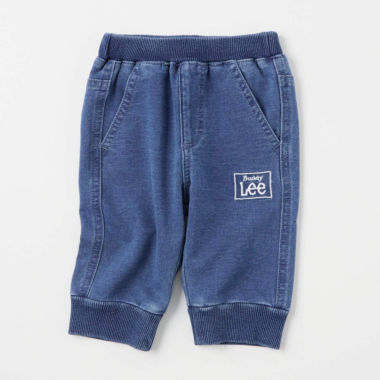 Buddy Lee インディゴ ミニ裏毛 6分丈パンツ ベビー キッズ(ブルー-100cm)