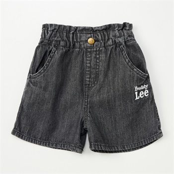 Buddy Lee デニムツイル ロゴ刺しゅう ショートパンツ ベビー キッズ(ブラック-80cm)
