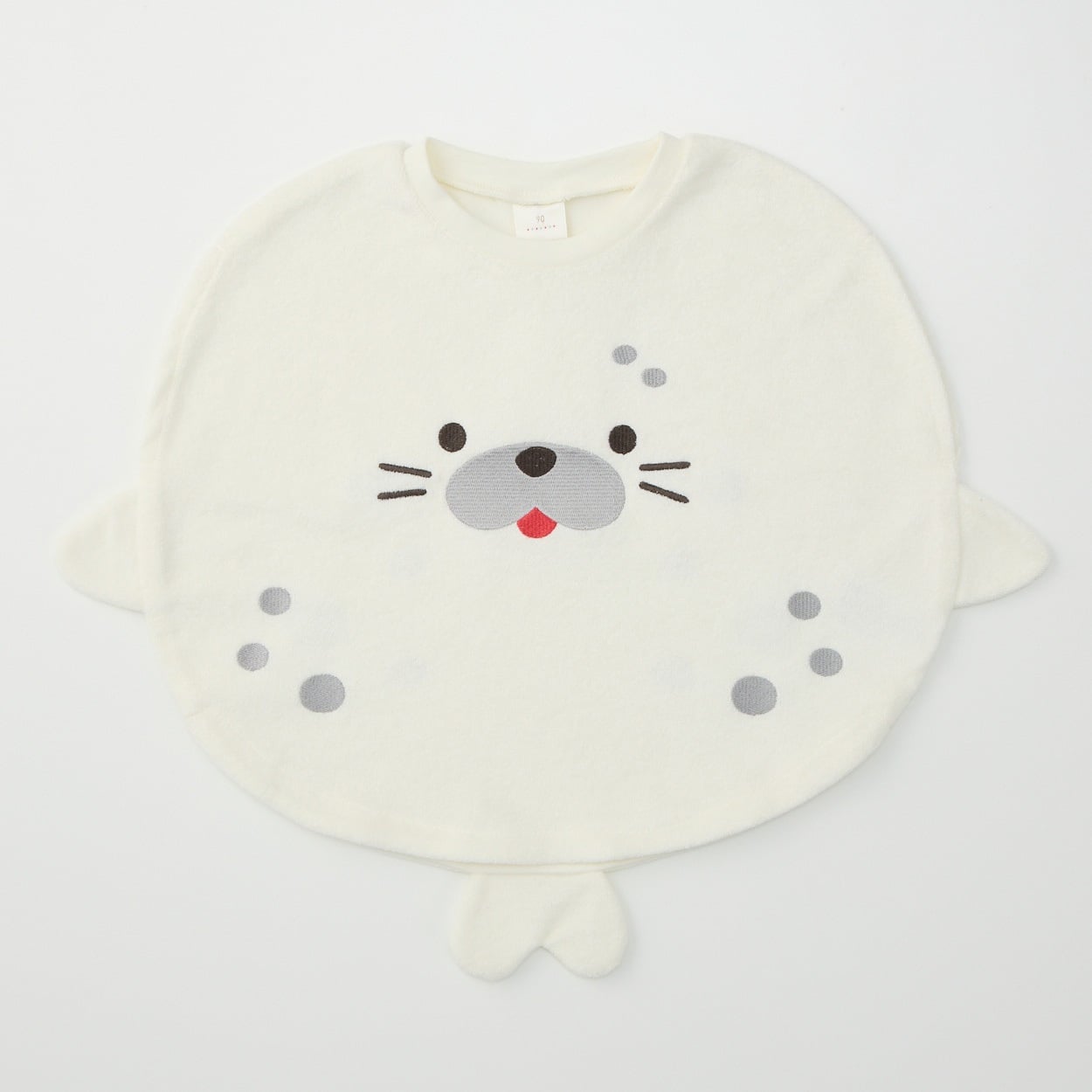 まるっとTシャツ パイル地 あざらし ベビー(アイボリー-80cm)