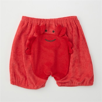 おしりまちパンツ パイル地 かに ベビー(レッド-80cm)