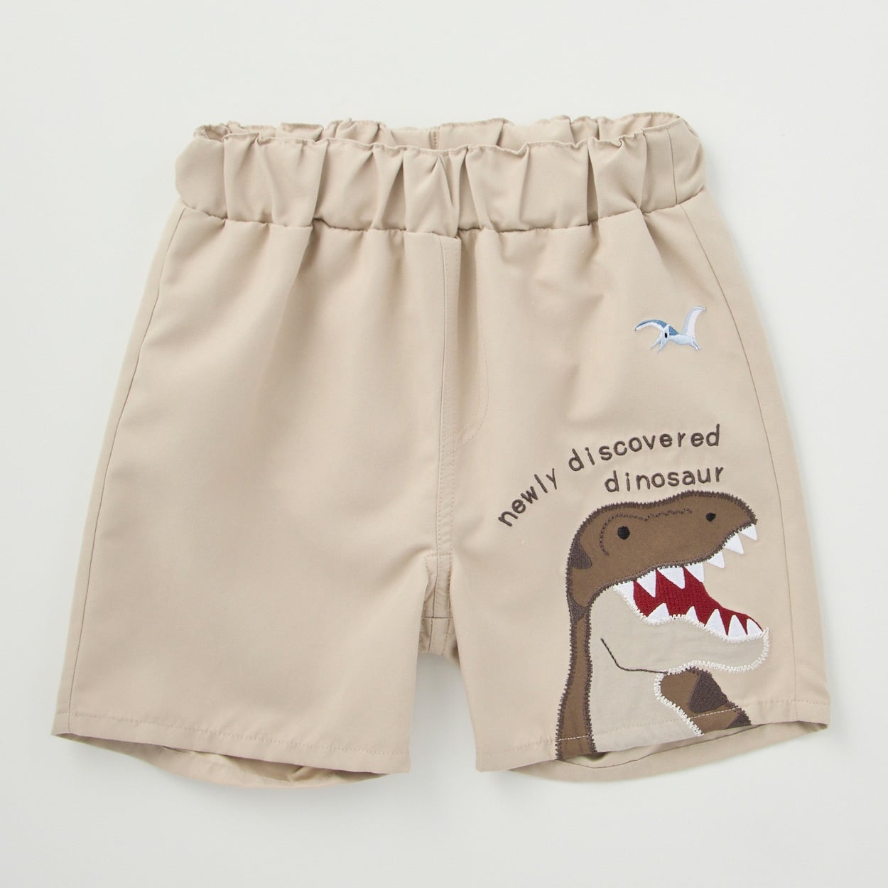 恐竜ワッペン スイムパンツ ベビー 水着(ベージュ-80cm)
