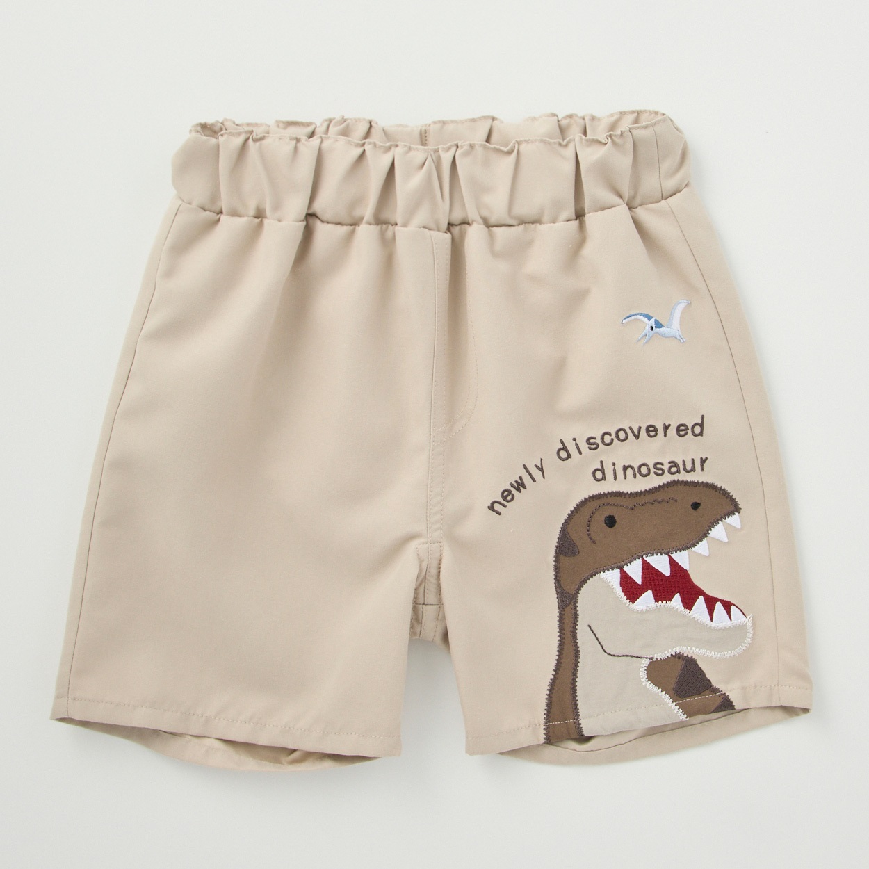 恐竜ワッペン スイムパンツ ベビー 水着(ベージュ-100cm)