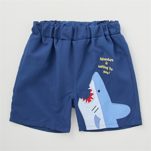 サメワッペン スイムパンツ ベビー 水着(ネイビー-80cm)