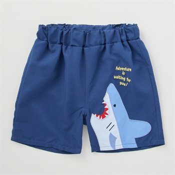 サメワッペン スイムパンツ ベビー 水着(ネイビー-80cm)