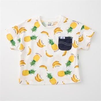 Buddy Lee フルーツ総柄 天竺 半袖Tシャツ ベビー キッズ(オフホワイト-80cm)