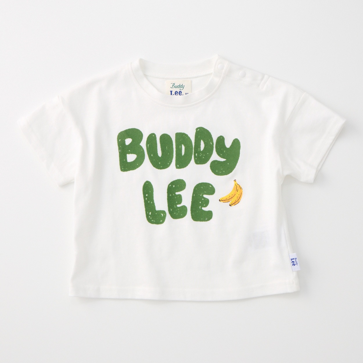 Buddy Lee ロゴ&バナナ柄プリント 天竺 半袖Tシャツ ベビー キッズ(オフホワイト-80cm)