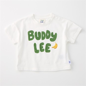 Buddy Lee ロゴ&バナナ柄プリント 天竺 半袖Tシャツ ベビー キッズ(オフホワイト-80cm)