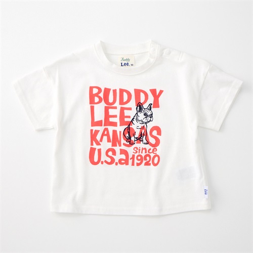 Buddy Lee ロゴ&ドッグプリント 天竺 半袖Tシャツ ベビー キッズ