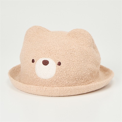 ハンドメイドベア(イギリス天然モヘア)全長34cm くまちゃん帽子つき doudou bear くま耳 サーモハット ベビー 帽子 | イオンスタイル