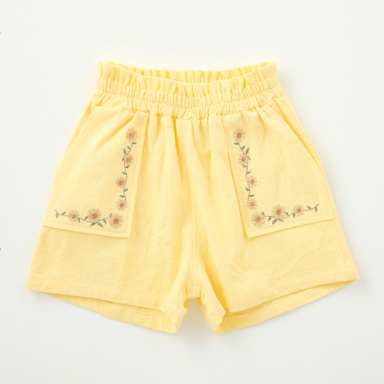 Katie Closet ワッシャーブロード ひまわり刺繍 ショートパンツ ベビー