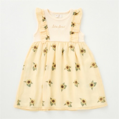Katie Closet テレコ シフォン ひまわりプリント ワンピース ベビー
