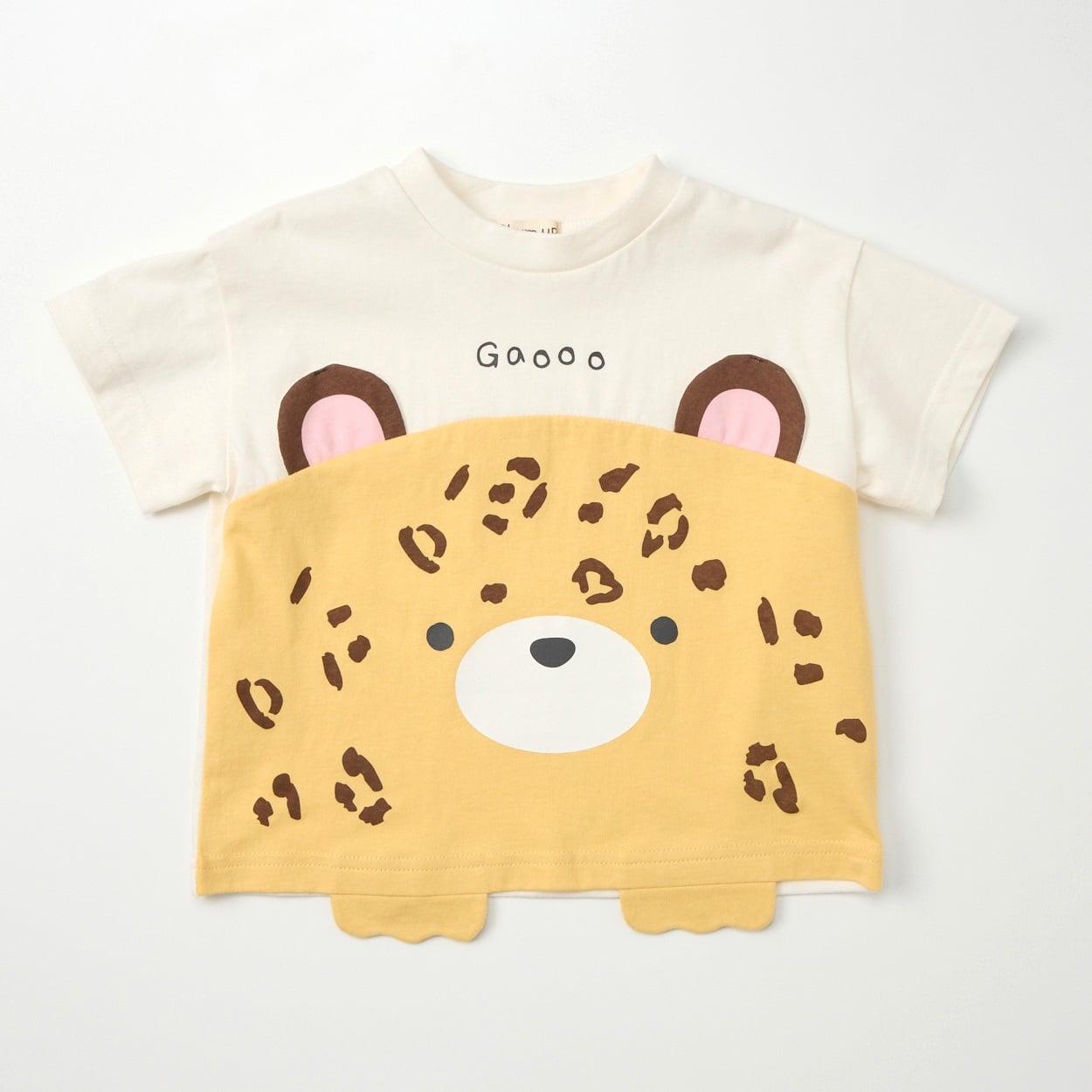 Chum up お手ワン 天竺 半袖Tシャツ ベビー(ヒョウ(イエロー)-80cm)