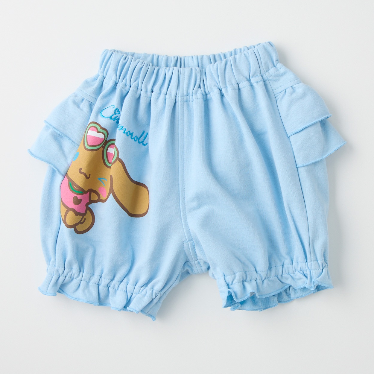 サンリオキャラクター ミニ裏毛 かぼちゃ風パンツ ベビー(シナモロール(サックス)-90cm)