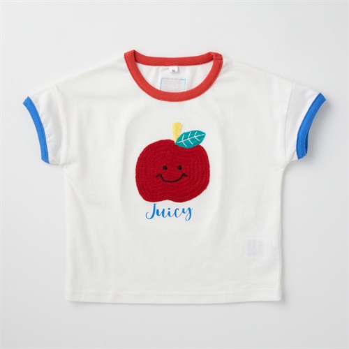 フルーツ編みモチーフ 天竺 半袖Tシャツ ベビー