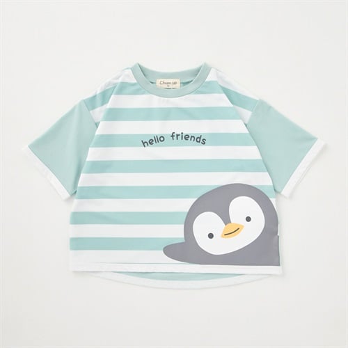 Chum up ラッシュガード ボーダー柄 半袖Tシャツ UV対策 水遊び ベビー
